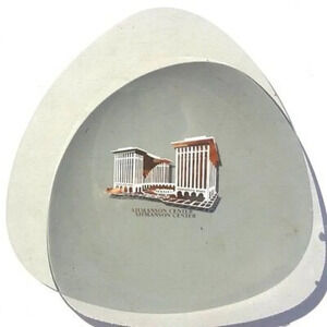 Vintage Large TRIANGLE GLASS AHMANSON CENTER Ashtray